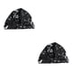 thumbnail image 2 of Advancent Gorros de ducha Estampado de flores Impermeable Reutilizable Elástico Universal Largo Sombrero corto Mujeres Niñas Cocina Estampado Negro 2piezas, 2 of 6