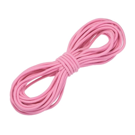 Uxcell Elastic Cord Heavy Stretch String Rope Elastic String Light Pink 5mm
