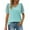 Light Blue-14, variant on Mittory Womens Summer Tops V Neck T Shirts Polka Dots Puff Sleeve Tops Loose Casual Tshirts