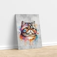 thumbnail image 3 of Watercolor Drip Exotic Shorthair Pop Art Colorful Portrait Artwork Vertical Matte Canvas Poster Cat Lover Kitten Owner Gifts Wall Art Home Decor - 01009, 3 of 5