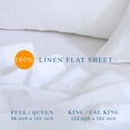 thumbnail image 2 of 100% Pure French Linen Flat Sheet – Single Piece, Washed, Soft, Breathable, Natural, Eco-Friendly (White), 2 of 6