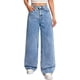 thumbnail image 1 of Pantalones de Mujer Traje Casual Denim Color Sólido Bolsillo Trabajo Pantalones de Cintura Portátiles Pantalones Casuales de Mujeres, 1 of 9