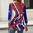 thumbnail image 5 of Women's 250th Anniversary USA Shirt Patriotic American Flag Print Crew Neck 3/4 Sleeve T-Shirt, 5 of 5