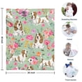 thumbnail image 4 of Basset Hound and Pioneer Flower Blanket,Comfortable Soft Lamb Wool Throw Blanket,All Season,Warm Lightweight Blankets for Sofa Bed Couch Living Room Chair,30"x40", 4 of 4