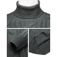 thumbnail image 4 of Mens Casual Slim Fit Pullover Sweaters Knitted Turtleneck Twisted Patterned Thermal (CMOSWL076), 4 of 6