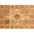 thumbnail image 1 of Ahgly Company Indoor Rectangle Abstract Brown Modern Area Rugs, 6' x 9', 1 of 4