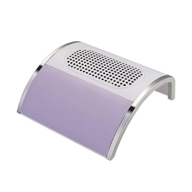 FLhrweasw Limpiador Polvo Uñas Colector Aspiradora Polvo Uñas Máquina Herramienta Manicura (Púrpura)