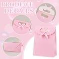 thumbnail image 5 of Rectangle Paper Gift Bags Ribbon Bowknot Decorated Candy Tote for Birthday Wedding Pink 16.5x12x6cm, 5 of 5