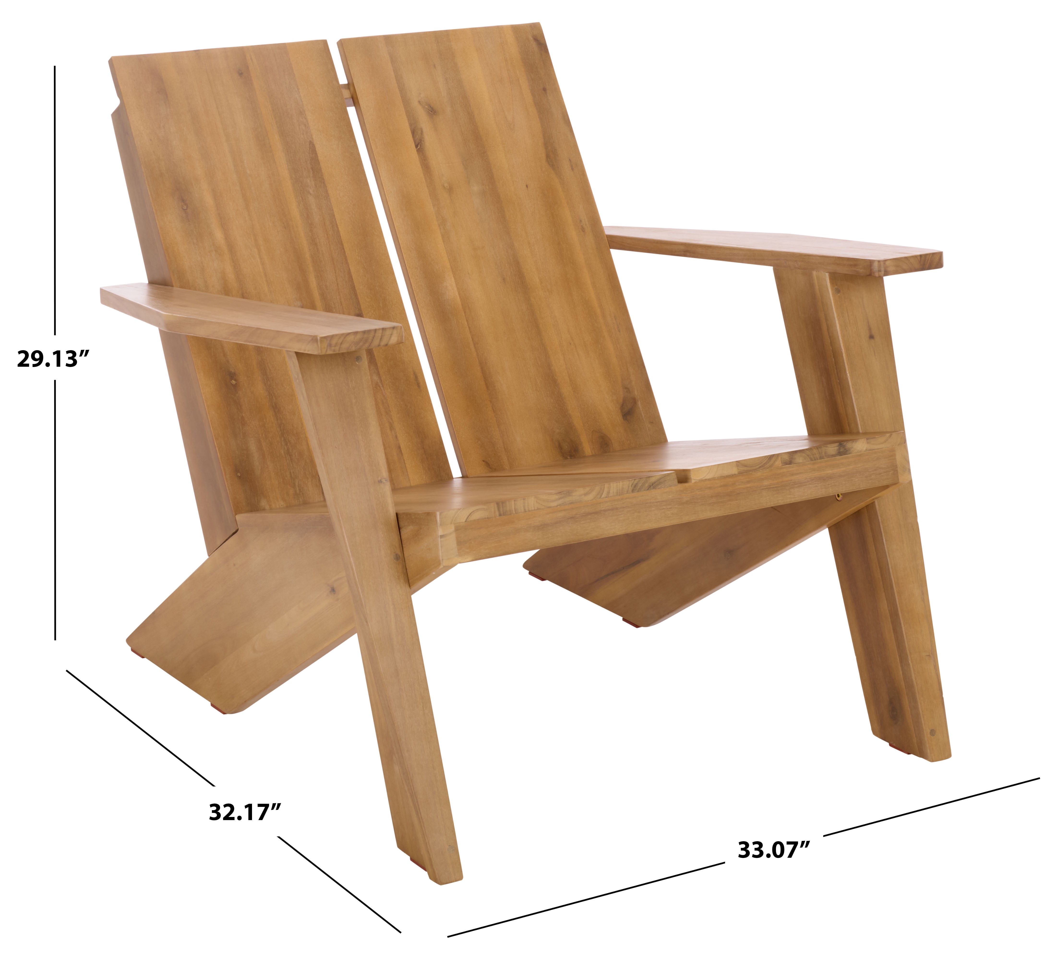 Safavieh Maya Outdoor Wood Adirondack Chair, Oak