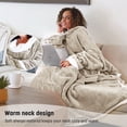 thumbnail image 2 of Catalonia Wearable TV Blanket with Sleeves Arms Warm Micro Plush Sherpa Fleece for Adult Large Wrap Throw Robe 72 x 55”, 2 of 7