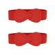 thumbnail image 1 of Cinturón elástico de cuero sintético con hebilla en forma de 8 de 2 piezas Inspire Chic para dama 27x2.36" (LxW) Rojo, 1 of 7