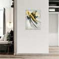 thumbnail image 6 of Abstract Black White Yellow Canvas Wall Art Framed Artwork Poster Gray Picture Canvas Print Painting Modern Style Wall Decor For Bedroom Living Room Office Home Decoration 12.00"x16.00", 6 of 7