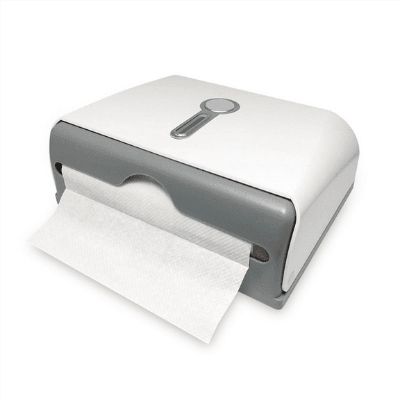 2Pack Commercial Paper Towel Dispenser Wall Mount-Adhesive No Drilling-Paper Towel Dispenser-with Lock-for Kitchen