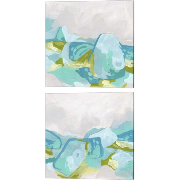 Great Art Now Geode Vista by June Erica Vess 2 Piece Canvas Art Set Each 14W x 14H