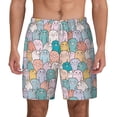 thumbnail image 2 of Picia Colorful Cute Pig pattern Mens Swim Trunks with Compression Liner Stretch Beach Shorts Quick Dry with Zipper Pockets No-Chafing Board Shorts-XX-Large, 2 of 9