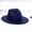 Dark Blue, variant on Wide Fedora Wool Hat for Women Men, Classic Trendy Panama Style Dress Hat, Fashion Party Travel Outdoor Formal Fedora Hat,Black