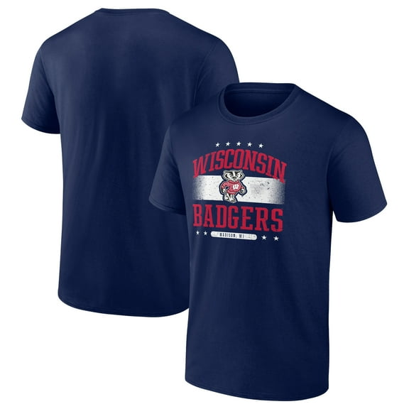 Men's Navy Wisconsin Badgers Americana Team T-Shirt