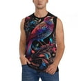 thumbnail image 6 of Daiia Artistic Colorful Bird Printed Men's Tank Tops,Casual Soft Sleeveless Gym Muscle Shirts Bodybuilding Tee-Medium, 6 of 8