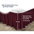 thumbnail image 3 of SGI Bedding 21 Inch Wrap Around Bedskirt | Microfiber Wrap Around Bed Skirt | Fade-Resistant, Wrinkle-free, Anti-static, Decorative, Extra Storage Space, Clutter-Free | Family XL, Wine, 3 of 8