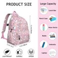 thumbnail image 6 of Pink Unicorns Backpack for School,Schoolbag with Adjustable Shoulder Straps & Padded Back,13.4"x11"x4.7", 6 of 6