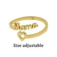 thumbnail image 3 of FENGGHAO Mothers Day Retro Alphabet Mama Ring Simple Love Heart Design Alloy Jewelry for Women Personality Gift, 3 of 7