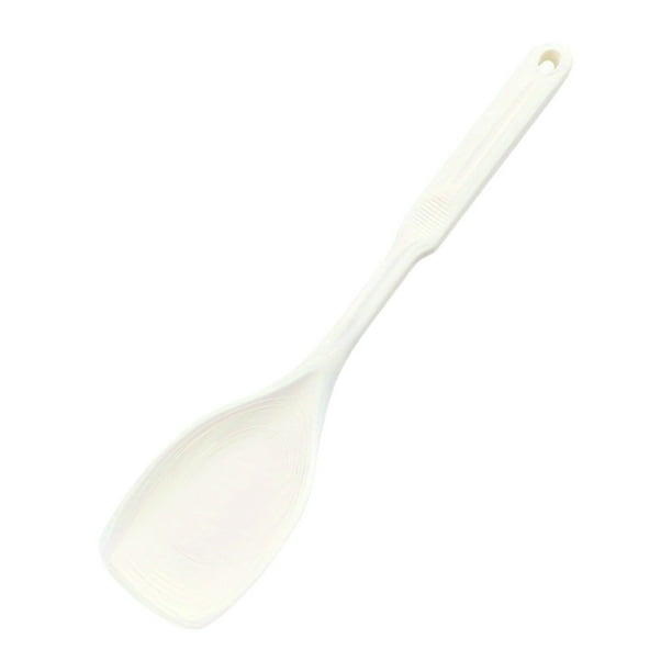 Cuchara de cocina grande de silicona antiadherente Juego de cucharas sólidas con orificio profundo y marca de medida para mezclar Servir Escurrir Raspar Calentar Utensilios de cocina