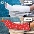 thumbnail image 7 of COEQINE Christmas Snowflakes Leg Cast Cover Bandage Protector Wound Care Supplies Reusable Cast Covers for Shower Leg Soft Broken Leg Shower Cast Cover After Surgery Gifts Size M, 7 of 7