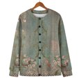 thumbnail image 6 of Kaondbfi Women's Cardigan, Single Plush Art Print Comfortable Knitted Cardigan Winter Coat for Women, 6 of 9