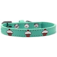 thumbnail image 1 of Red Cupcake Widget Dog Collar Aqua Size 10, 1 of 1