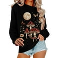 thumbnail image 5 of Xuyuer Women's Long Sleeve Hoodless Printed Casual Warm Sweatshirt, Cozy Pullover for Spring Comfort, Everyday Lounging and Seasonal Graphic Style, 5 of 5