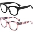thumbnail image 3 of GFDYREE 2 Pairs Oversized Retro Reading Glasses for Women, Oprah Style Large Blue Light Blocking Readers, 3 of 6