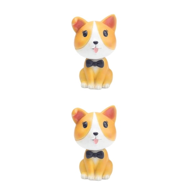 Wosthever Dibujos animados lindo perro coche sacudiendo la cabeza muñeca Bulldog coche salpicadero Decoración Type1 NO1
