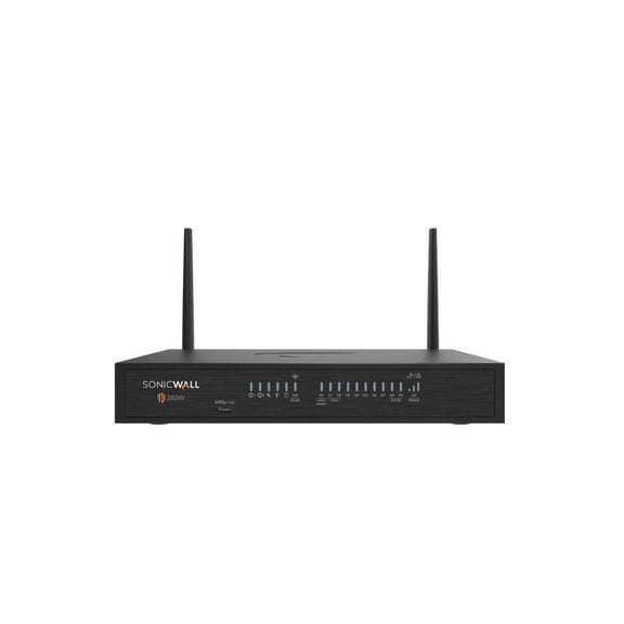 SonicWall TZ380W Next-Generation Firewall (03-SSC-1833) - 1.5 Gbps Throughput, 1 Gbps Threat Prevention, Secure SD-WAN,  Zero-Touch