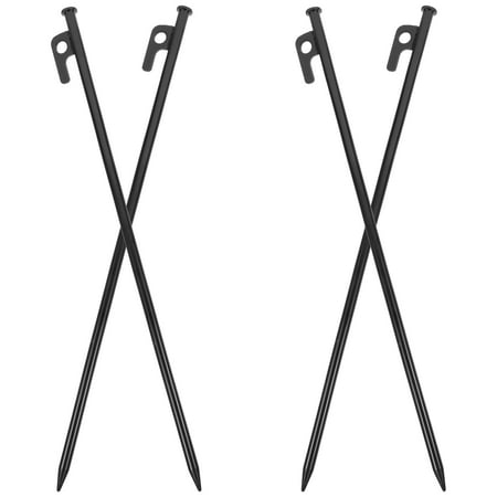 4pcs Tent Stakes Metal Tent Pegs Heavy Duty Camping Stakes Canopy Stakes for Outdoor