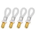 thumbnail image 1 of Uxcell 4 Pcs Clips para Toallas de Té con Lazo de Algodón para Colgar, Ganchos de Toalla de Metal de 3.5 Pulgadas, Perchas de Tela Multipropósito para Hogar Cocina Baño, Blanco, 1 of 7
