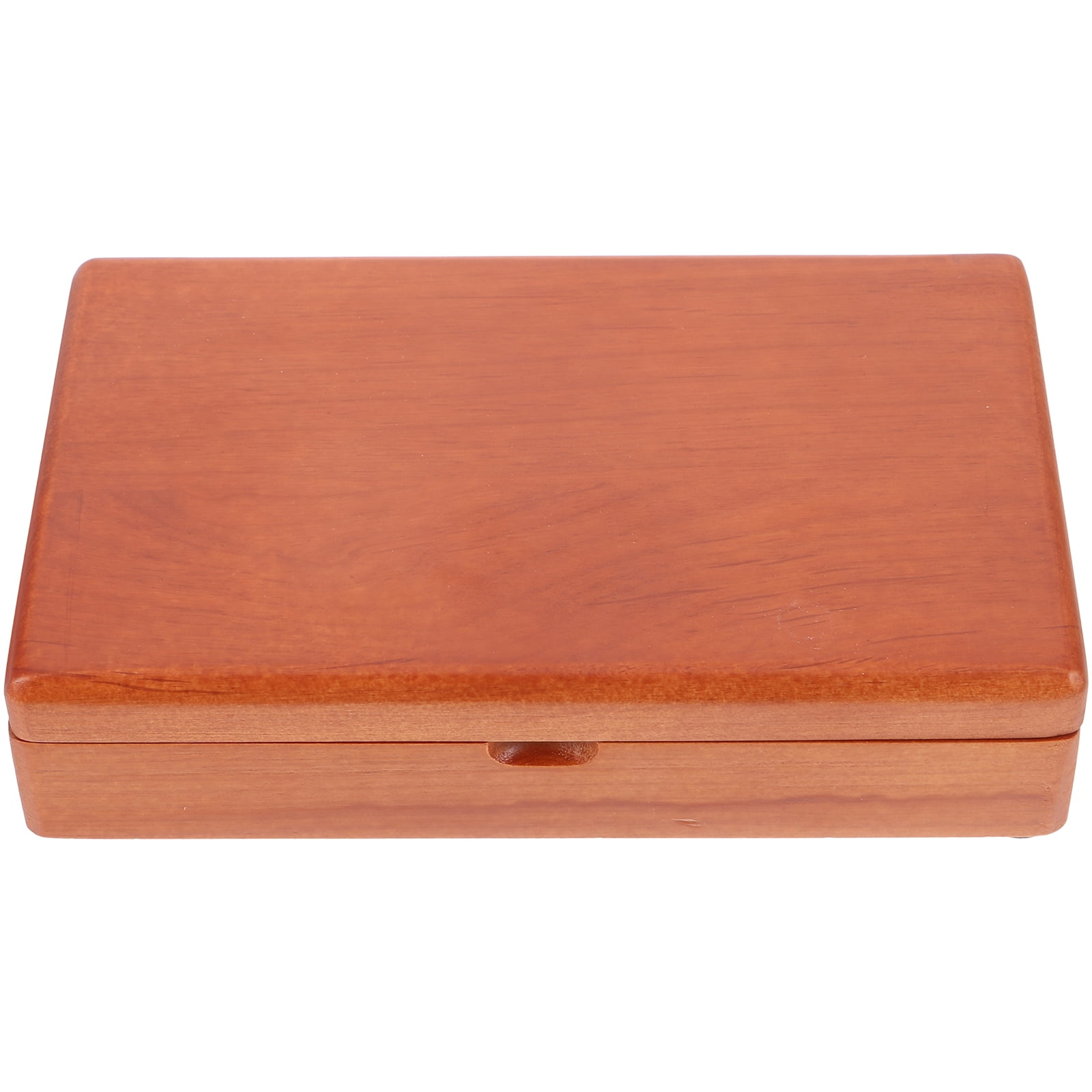 FENGGUIQU 2Pcs Multifunctional Portable Wood Stamp and Ink Pad Organizer for Craft Enthusiasts and Stationery Users