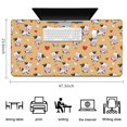 thumbnail image 5 of Long Mouse Pads for Desk,Orange Cow Heart Pattern Desk Mats on Top Of Desks, Desk Mouse Pad Extra Large with 3mm Non-Slip Base and Stitched Edge for Gaming,Office,Work,Home 47.3"x23.6", 5 of 6