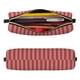 thumbnail image 2 of Balery Stripes Red White Estuche de Lápices de Cuero Impreso, Estuche para Suministros de Arte, Estuche de Lápices con Cremallera, Estuche de Almacenamiento de Papelería, 2 of 7
