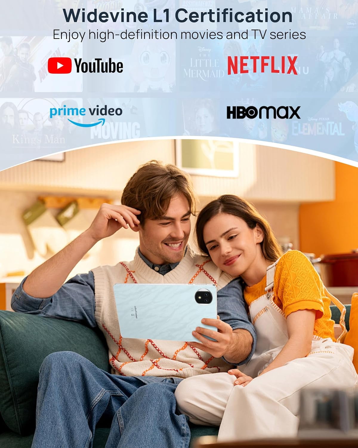 Ulefone Tab A9 Pro Compact Tablet, 8.68" TÜV SÜD Eye Comfort Display, Android 15, 8GB RAM 128GB (2TB Expandable), Slim & Lightweight, Dual Speakers