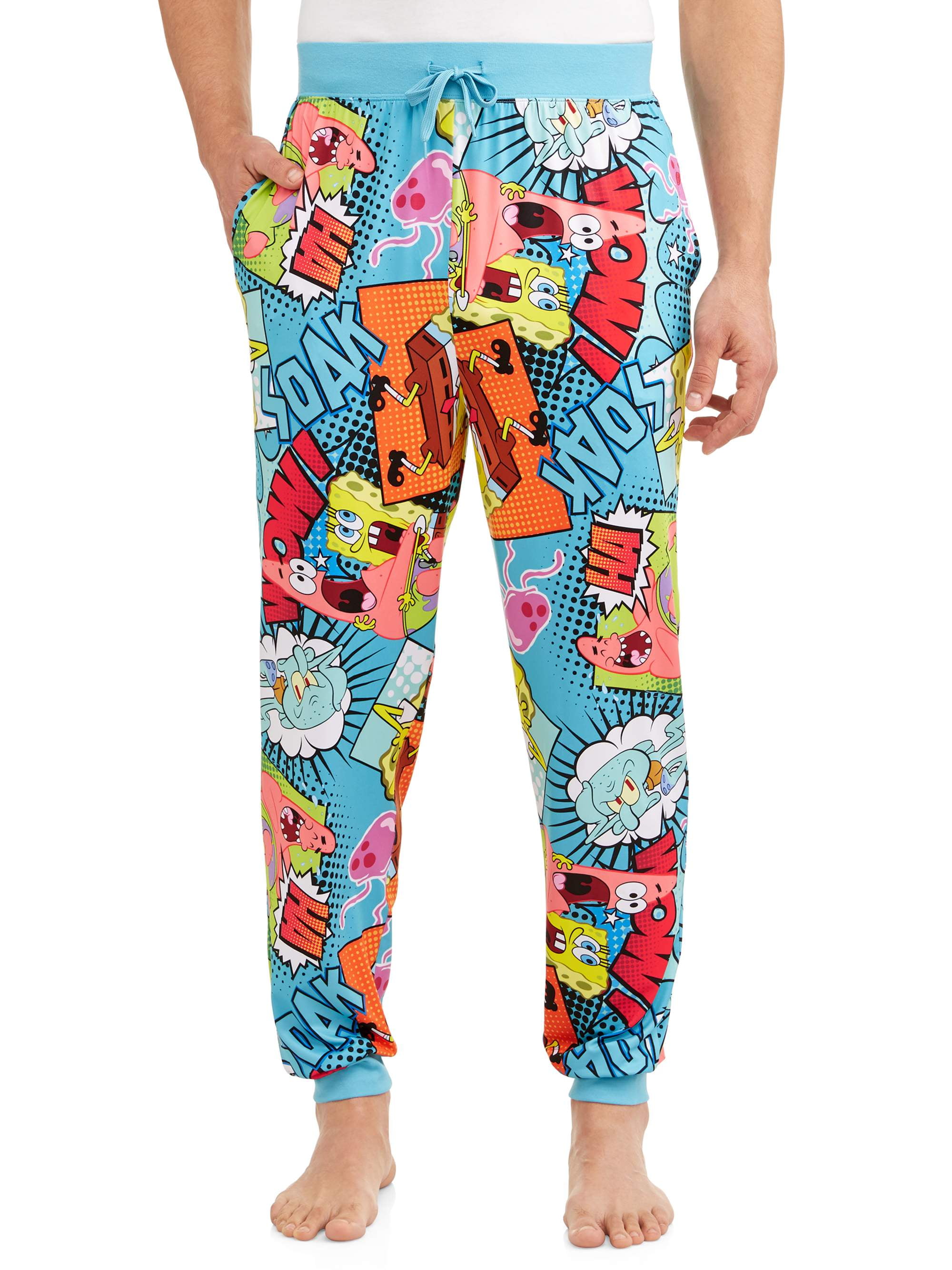 Nickelodeon Boys' Spongebob Squarepants Face Expressions Kids Loungewear Pajama Pants