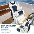 thumbnail image 3 of Danolapsi Pontoon Boat Seat With Thickened Sponge Padding, Ergonomic Captain Bucket Seat, Boat Captain Chairs for Fishing Boat, Sightseeing Boat, Speedboat, Standard Mounting Bolt, 3 of 9
