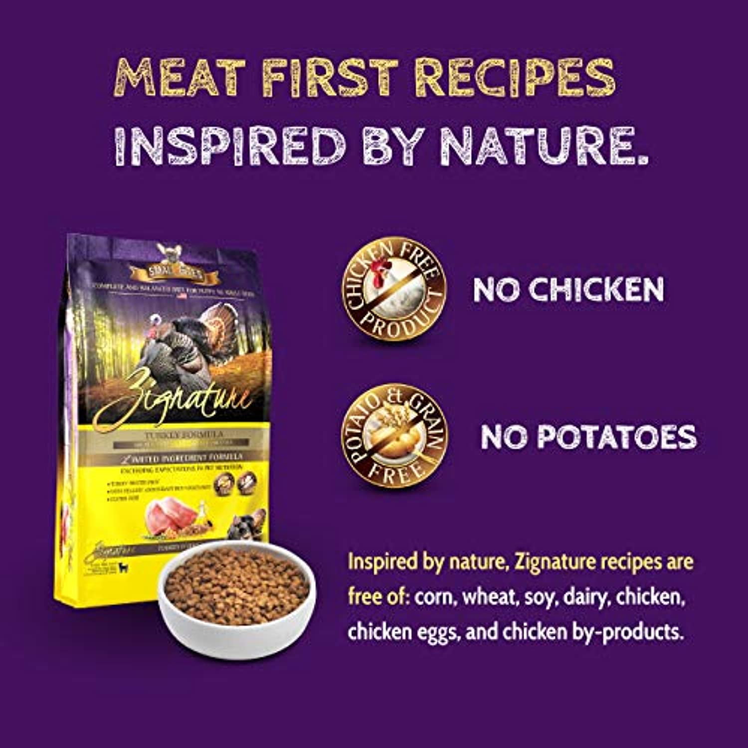 Zignature turkey formula outlet dog food