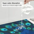 thumbnail image 5 of XMXT Microfiber Drying Mat for Kitchen Counter, Beautiful Peacock Print Absorbent Dish Drying Mats for Sink Dishes Rack Pad, 16 x 18 inches, 5 of 9