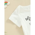 thumbnail image 5 of Bagilaanoe 2pcs Newborn Baby Girl Shorts Set Short Sleeve Letter Print Romper Tops + Shorts + Headband 3M 6M 12M 18M Infant Casual Summer Clothes, 5 of 8