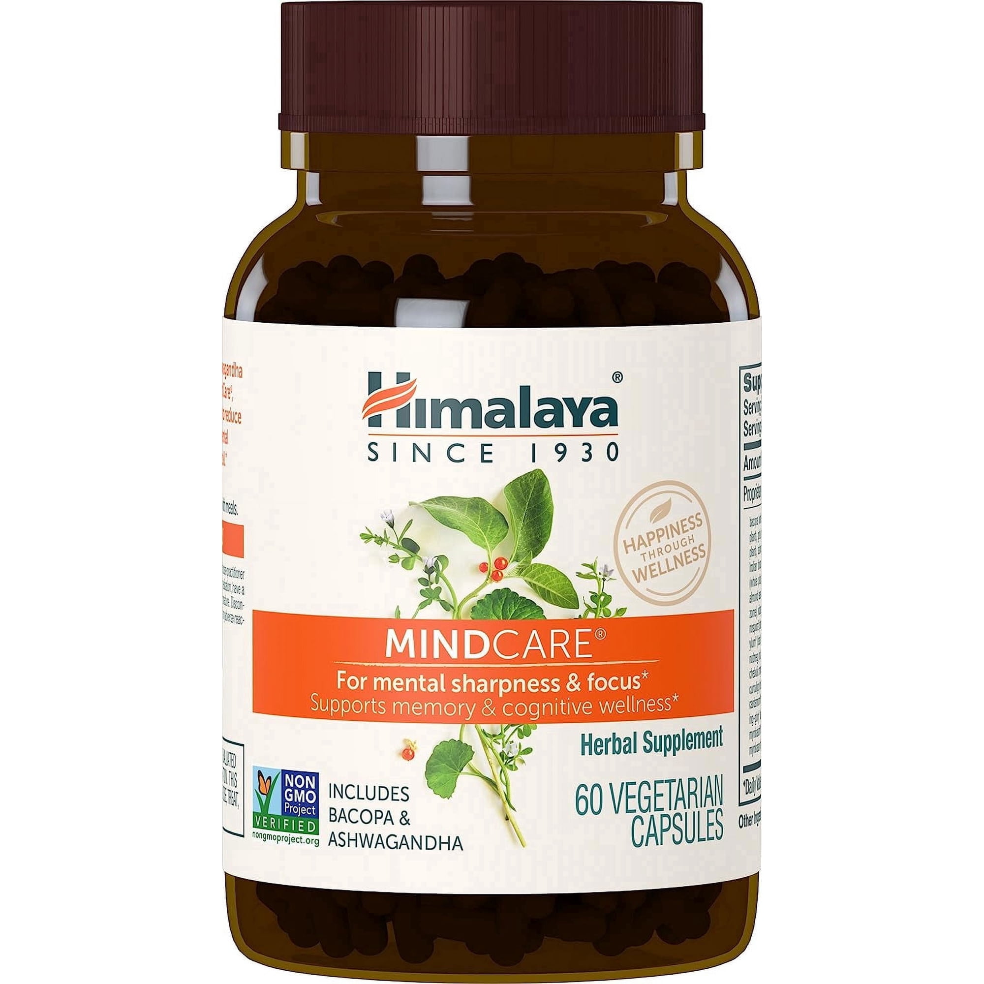 Himalaya MindCare Cognitive Support Supplement - With Bacopa, Vegan - 60 Tablets
