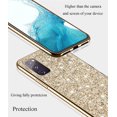 thumbnail image 4 of Phone Case for Samsung Galaxy S20 FE Case Glitter Sparkle Gold, Samsung S20 FE 5g Case Silicone Anti-Fingerprint Glamorous Bling Shiny Cover Thin (Gold), 4 of 14