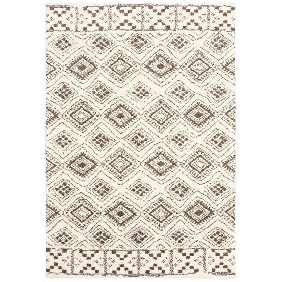 Oriental Weavers Verona Area Rug 1330W Ivory Diamond Angled 6' 7" x 9' 6" Rectangle