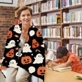 thumbnail image 5 of WMGHA Cute Ghost Pumpkin Pink Blanket Halloween Lightweight Throw Blanket for Women Men Soft Cozy Fleece Couch Living Room Bed Blanket for Kids Girls Boys—All Season 50x60Inch, 5 of 9