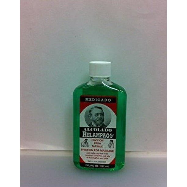 Medicado Alcolado Relampago Rubbing Alcohol For Massage Menthol, 7 Oz