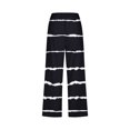 thumbnail image 5 of WXLWZYWL Items Free Shipping Summer Linen Capris for Women Striped Casual Summer Wide Leg Pants Drawstring Elastic High Waist Jogger Travel Beach, 5 of 5